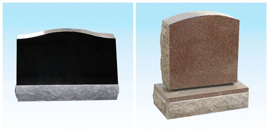 black granite headstone